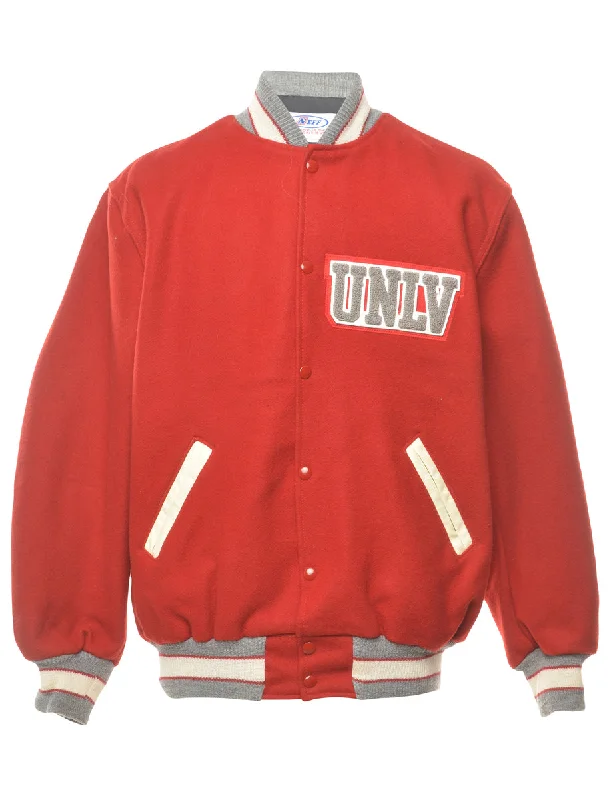 UNLV Red Team Jacket - L Faux Fur Jacket Real Fur Jacket Shearling Jacket