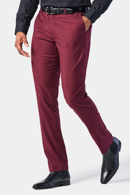 Burgundy Pants Soft Stretch Pants