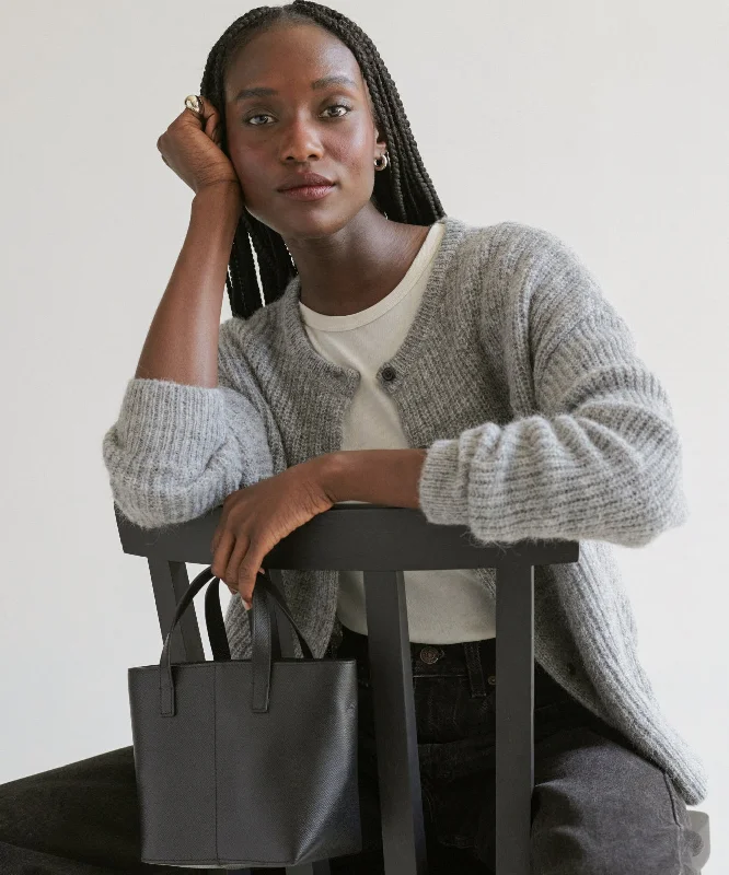 Hayes Crewneck Cardigan Front Pockets Side Pockets Patch Pockets