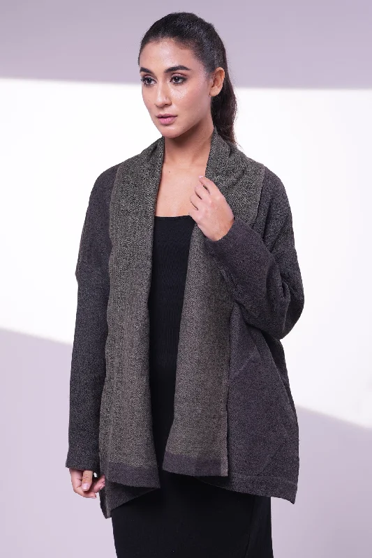 Grey Wool Jacket Wool Jacket Cashmere Jacket Tweed Jacket