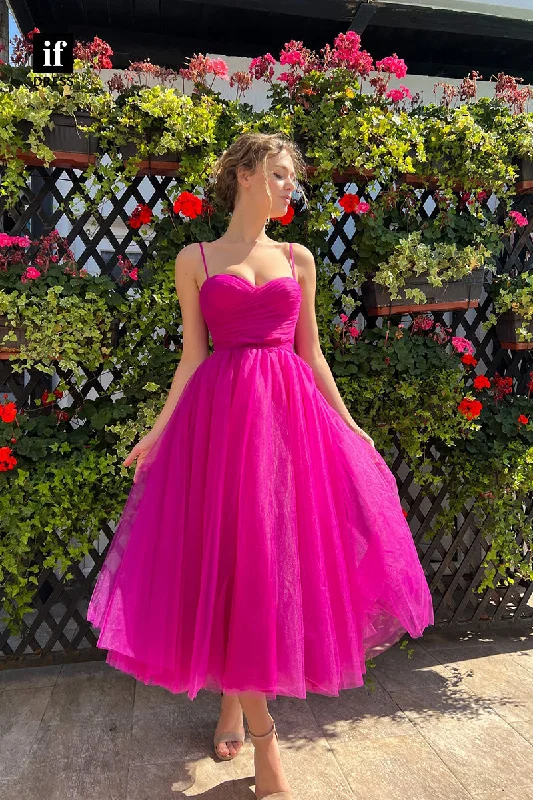 34331 - Romantic Spaghetti Straps A-Line Sweetheart Tulle Prom Formal Party Dress Tunics Fleece cozy