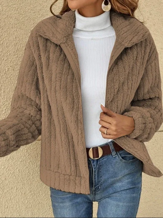 Women's Autumn And Winter New Style Pit Strip Wool Cardigan Lapel Short Coat Long Cardigan Short Cardigan Medium Cardigan