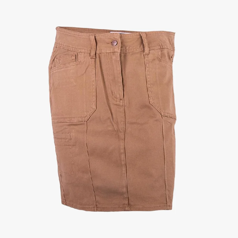 Wildebees Womens Stretch Cargo Skirt Donkey silk skirt luxurious