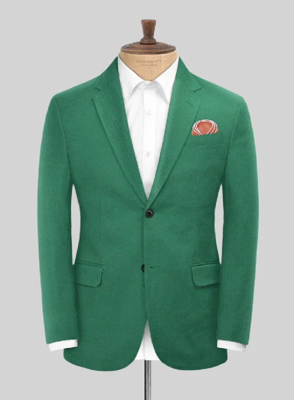 Scabal Sea Green Cotton Stretch Jacket Fleece Jacket Down Jacket Parka