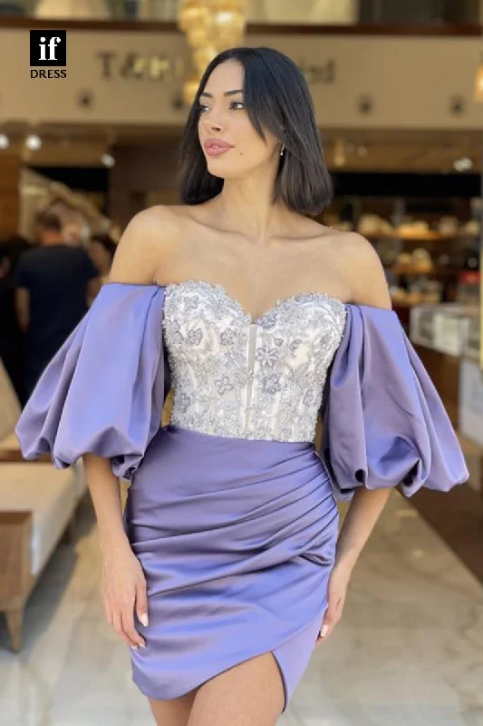 F1858 - Adorable Strapless Sweetheart Appliques Short Cocktail Homecoming Party Dress Tunics Chic fashionable F1858 - Adorable Strapless Sweetheart Appliques Short Cocktail Homecoming Party Dress Tunics Chic fashionable