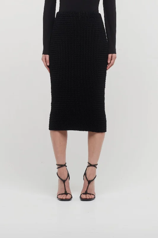 Issey Miyake Spongy Skirt in Black mini skirt trendy