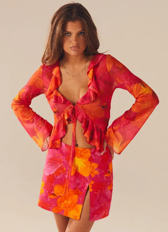 Best Part Mini Skirt - Floral Sun casual skirt length