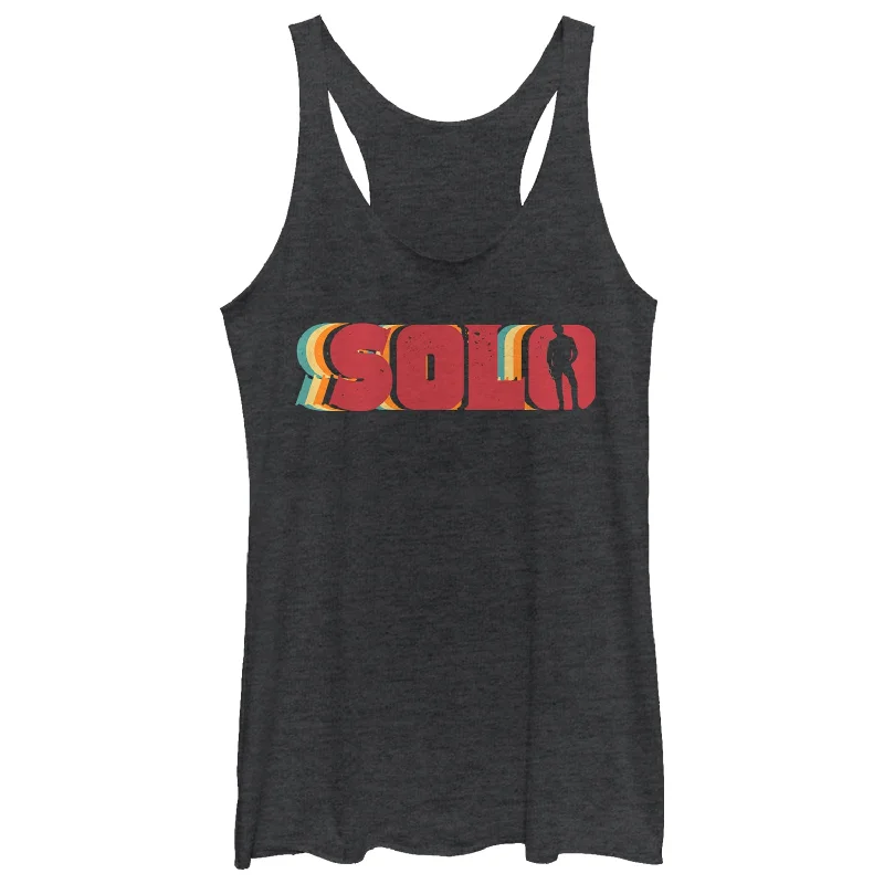 Women's Solo: A Star Wars Story Retro Solo Name Racerback Tank Top chic tank top