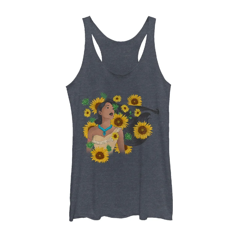 Women's Pocahontas Sunflowers Racerback Tank Top seamless tank top