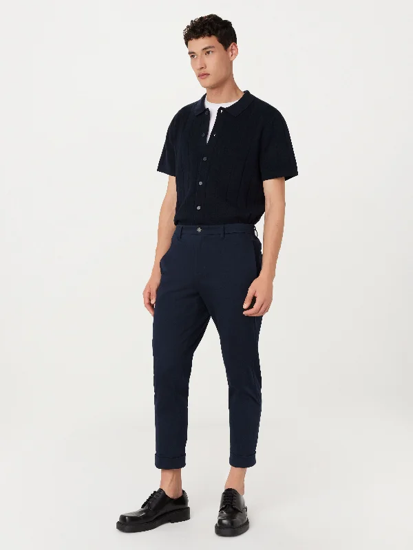 The Colin Chino Pant in Deep Blue High-Waist Yoga Pants