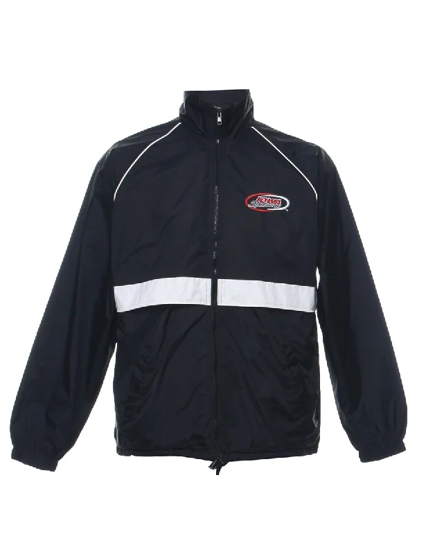 Black IOWA Nylon Jacket - S Denim Fabric Leather Fabric Suede Fabric