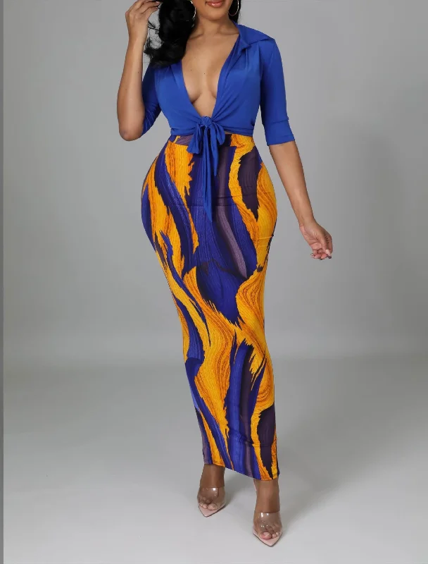 She’s Royal Skirt Set denim skirt trendy