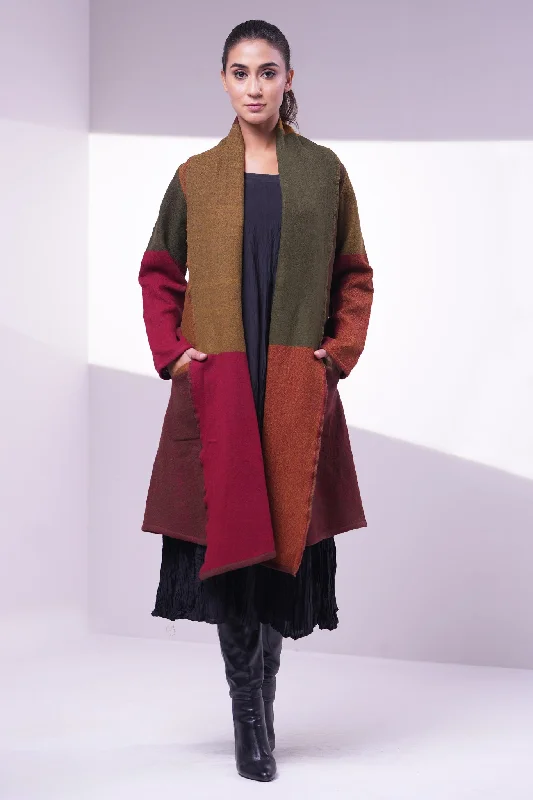 Multi Color Wool Jacket Wool Fabric Cashmere Fabric Tweed Fabric