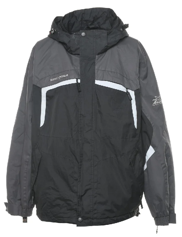 Black, Grey & White Mountaineering Jacket - M Knit Fabric Woven Fabric Fleece Fabric