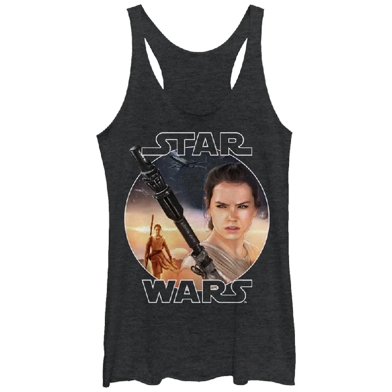 Women's Star Wars The Force Awakens Rey Jakku Racerback Tank Top chic tank top