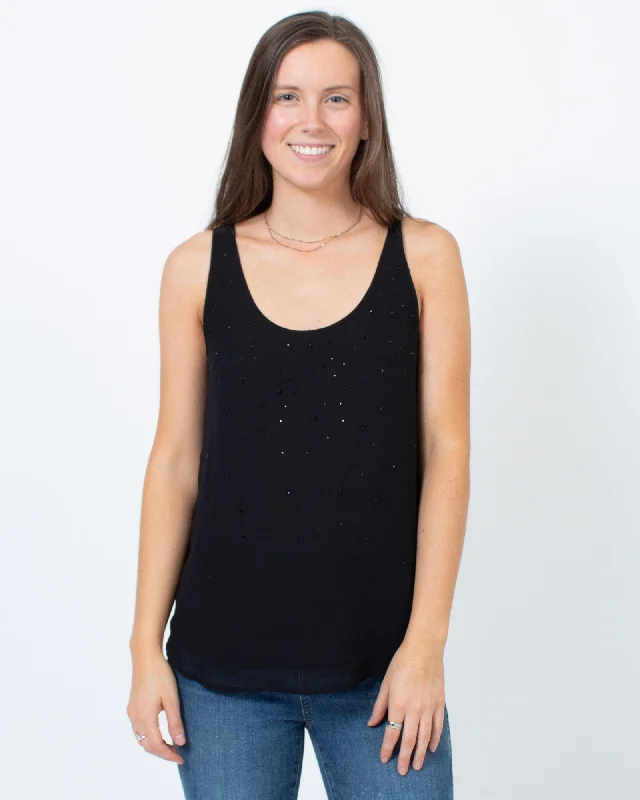 Sheer Black Tank sage tank top