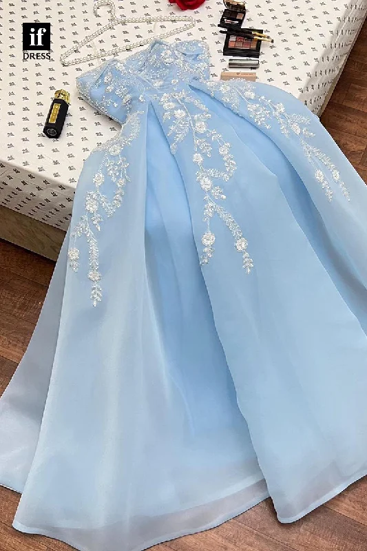 F1699 -  Sweet A-Line Strapless Lace Appliques Sleeveless Prom Homecoming Party Dress Tunics Chic fashionable