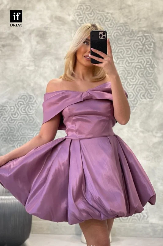 F1754 - Elegant Strapless A-Line Ruched Short Cocktail Homecoming Party Dress Tunics Versatile functional