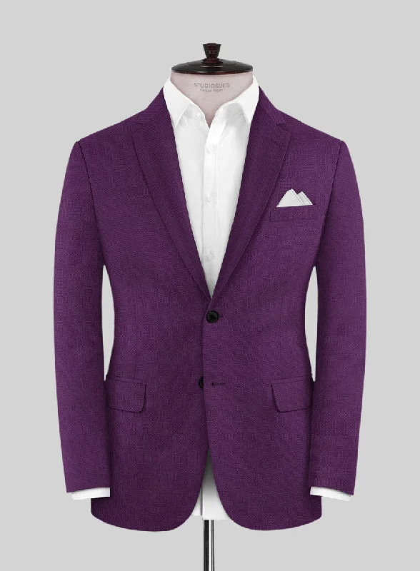 Scabal Hot Purple Wool Jacket Wool Fabric Cashmere Fabric Tweed Fabric