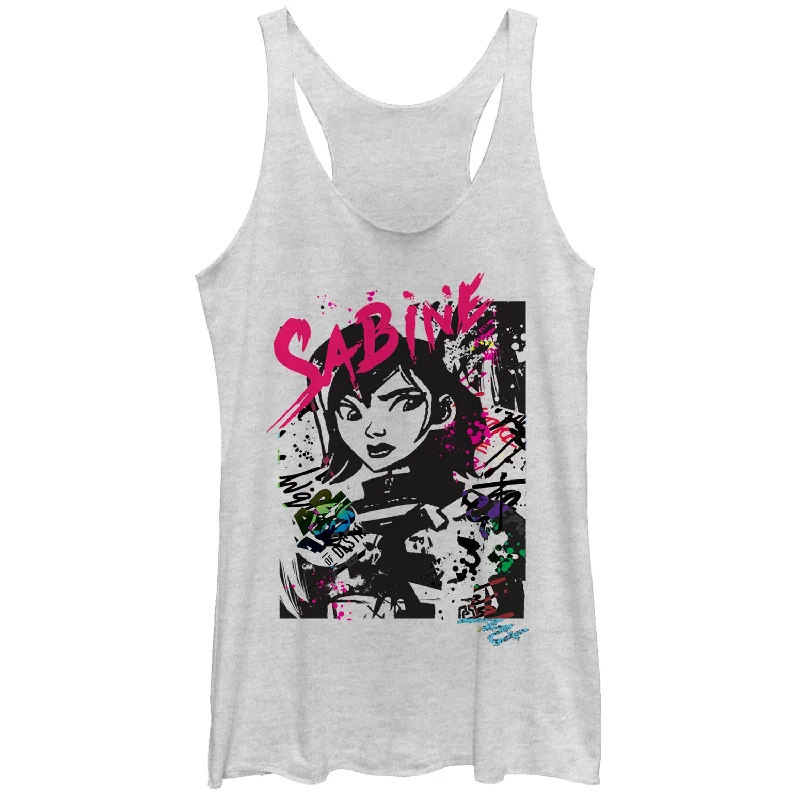 Women's Star Wars: Forces of Destiny Sabine Racerback Tank Top silver tank top