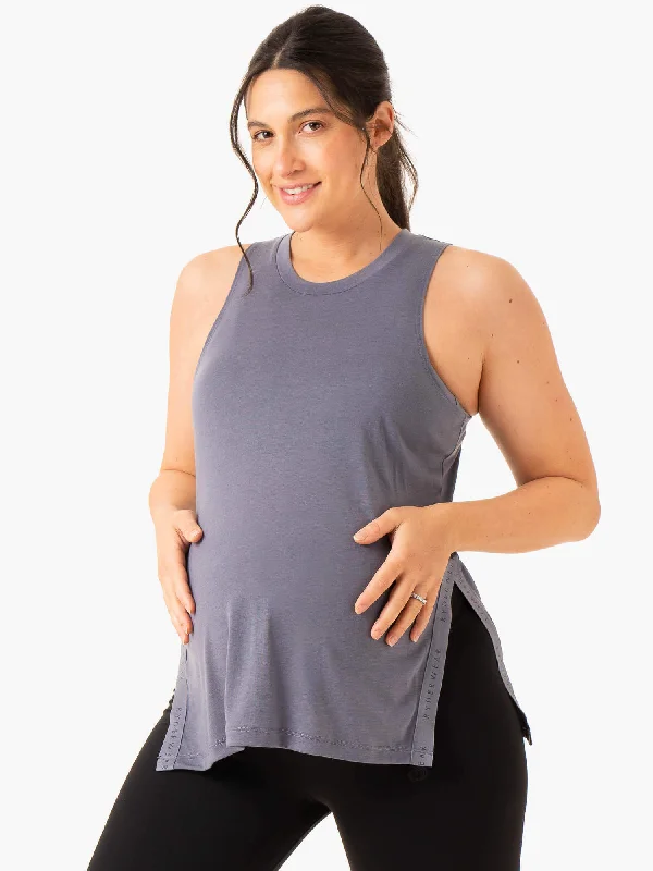 Active Bump Tank - Steel Blue workout tank top