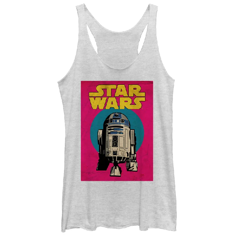 Women's Star Wars R2-D2 Trading Card Racerback Tank Top flowy tank top