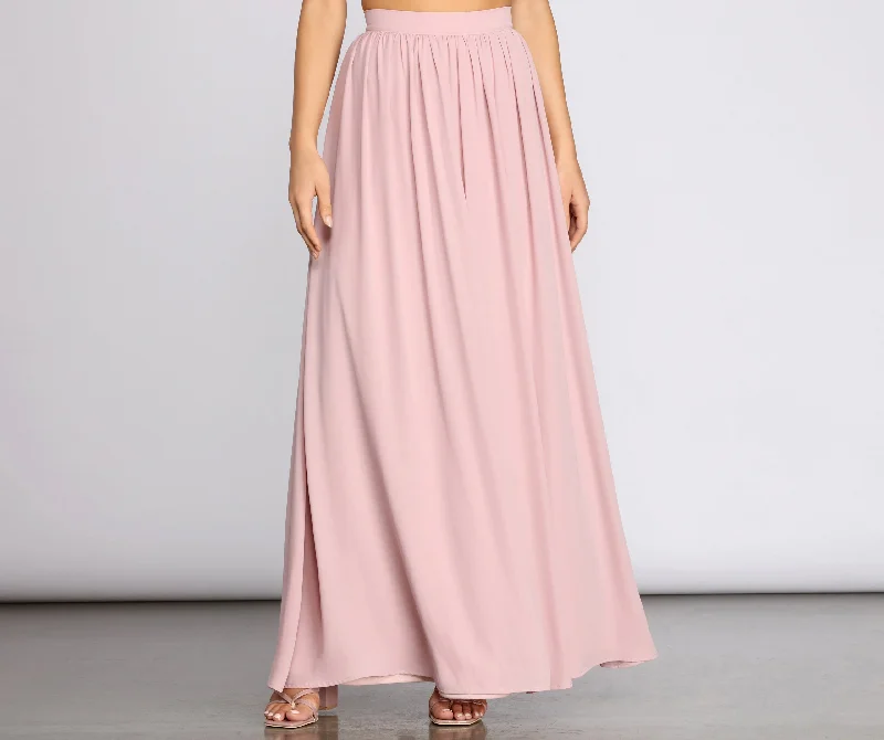 Classic Cutie Chiffon Maxi Skirt pencil skirt chic