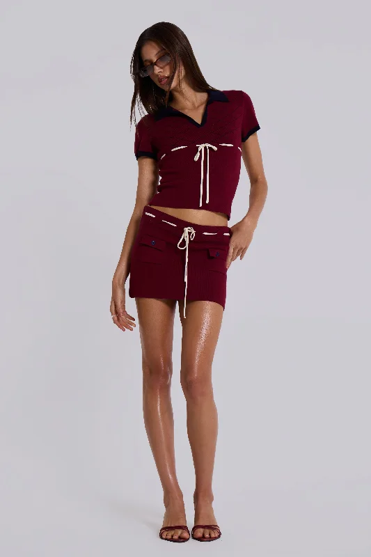 Scarlett Knit Mini Skirt linen skirt airy