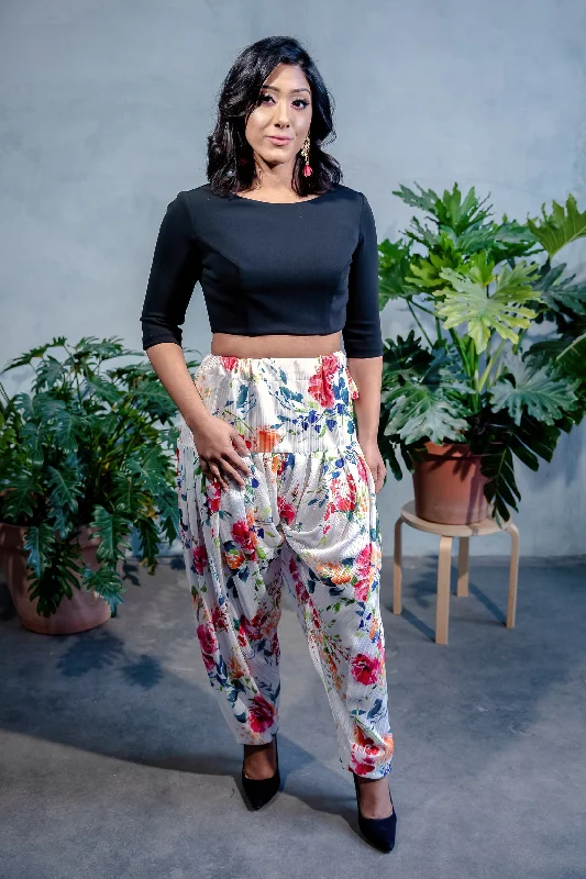 Sample // AATMA Metallic Satin Pants Casual Wide Pants