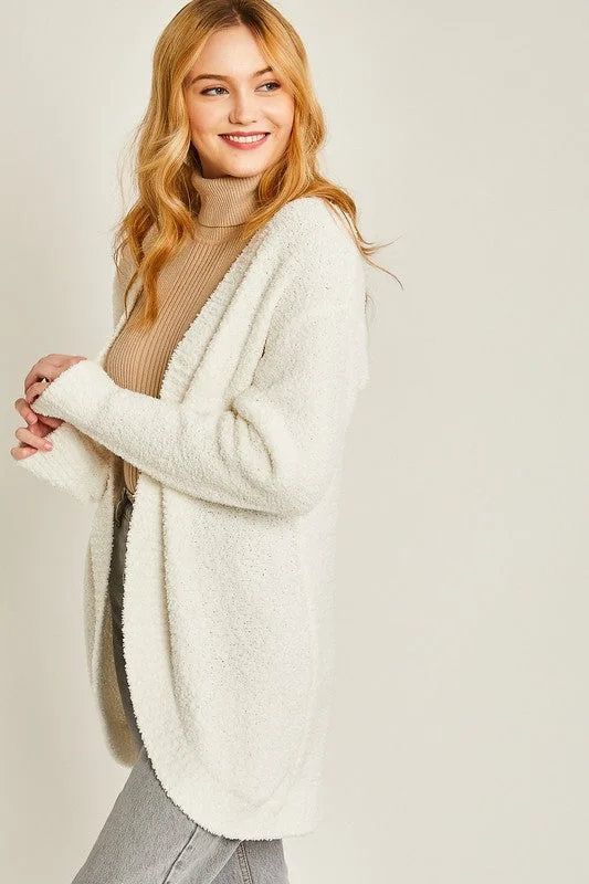 Lyna Sweater Cardigan Zippered Front Buttoned Front Snap Front