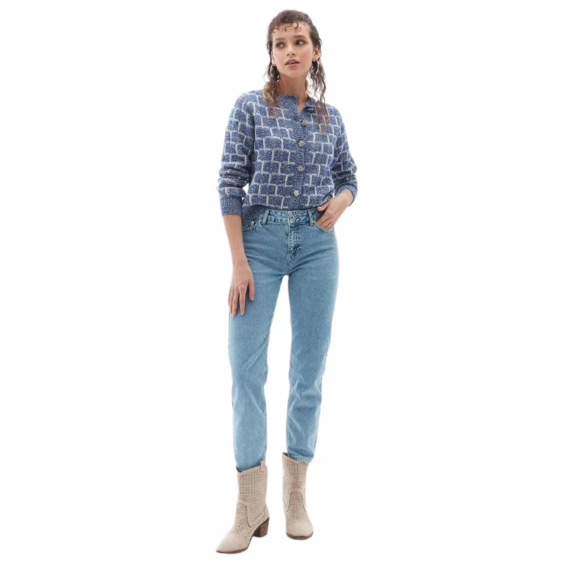 OXXO - Mid Rise Cigarette Fit Denim Pants Relaxed Linen Pants