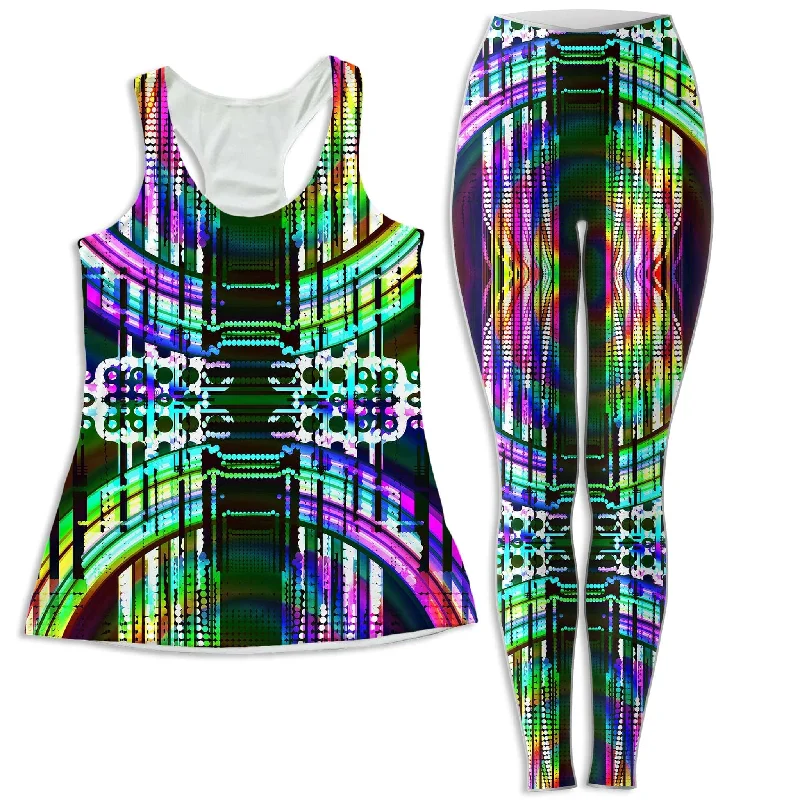 Astral Gate Women's Tank and Leggings Combo gold tank top