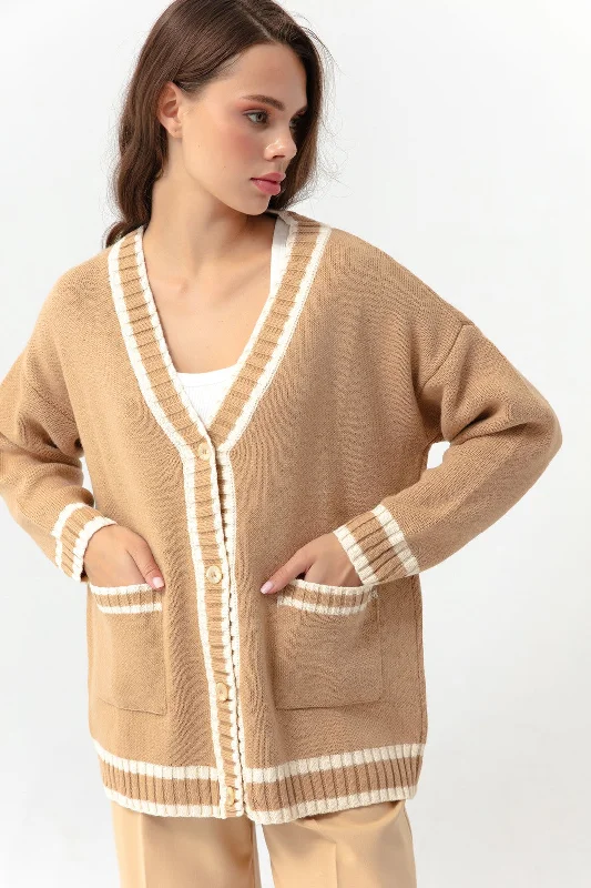 Women'S Button Detailed Knitwear Cardigan Boxy Cardigan Fitted Cardigan A-Line