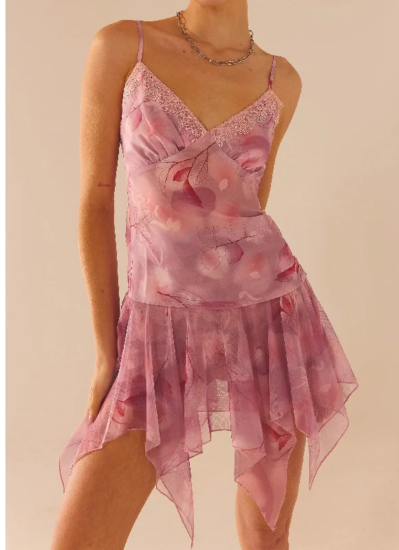 Camelia Mini Skirt - Soft Pink silk skirt lustrous