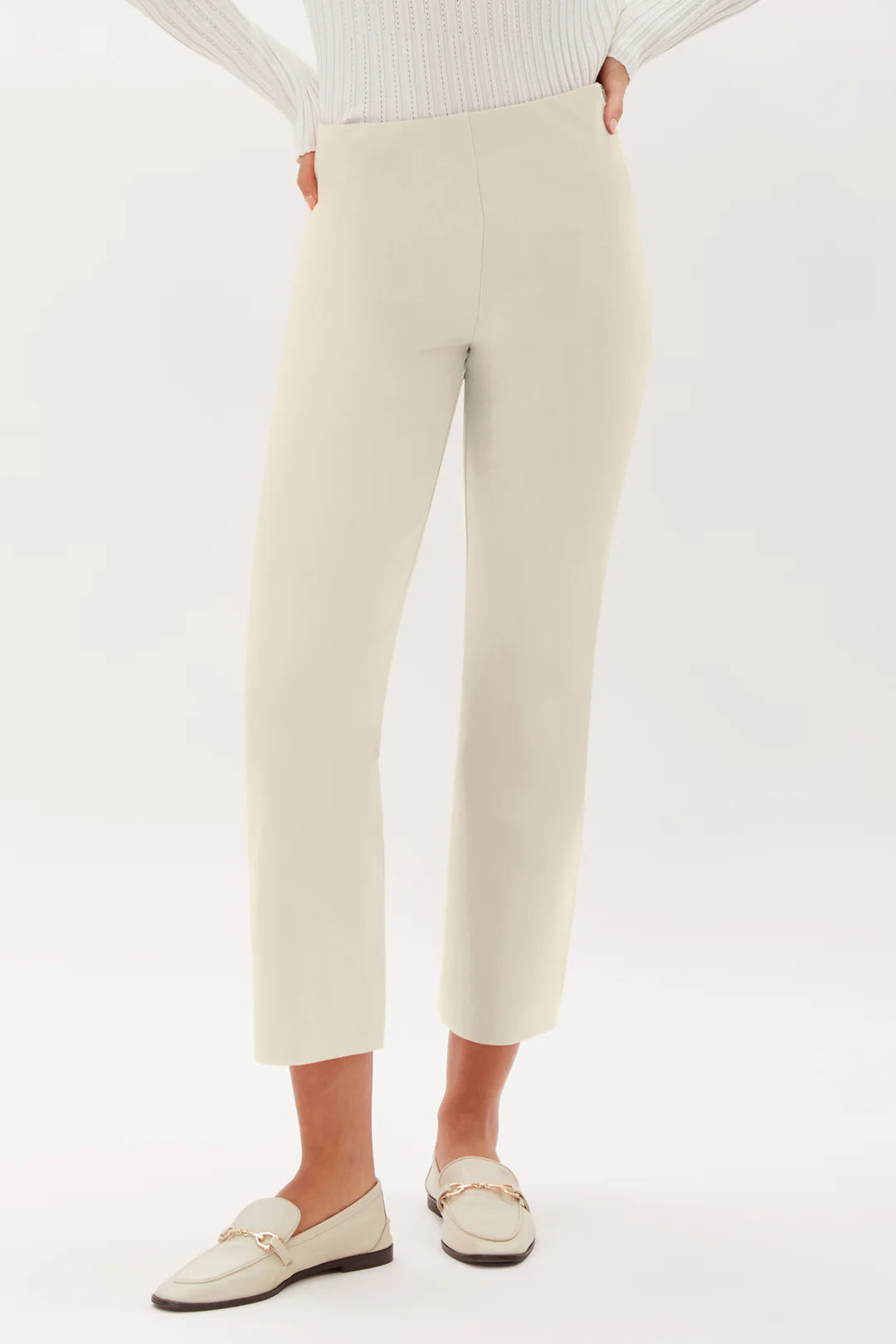 Prince Crop Flare Pant in Natural Relaxed Fit Trousers