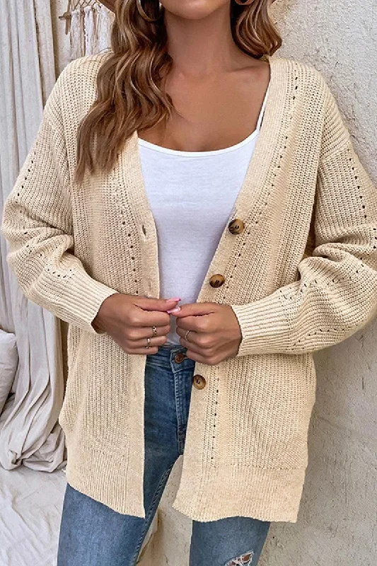WOMENS KNIT BUTTON DOWN CARDIGAN Real Fur Shearling Chenille