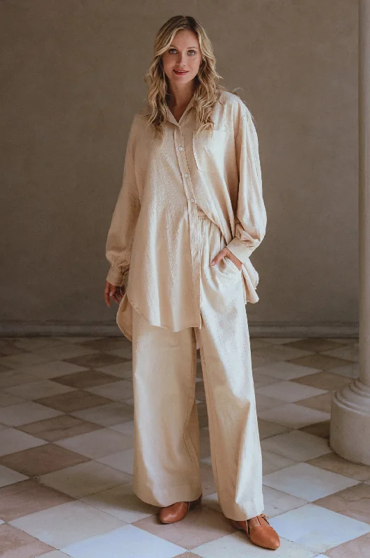 Calin Wide Leg Linen Pants Formal Dress Pants