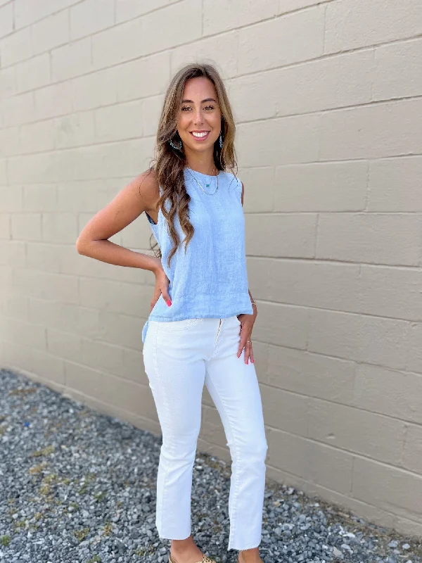Cut-Loose Hi-Low Tank Porcelain silver tank top