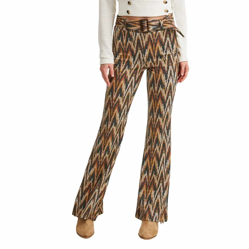 OXXO - Belted Flare pants Casual Yoga Pants