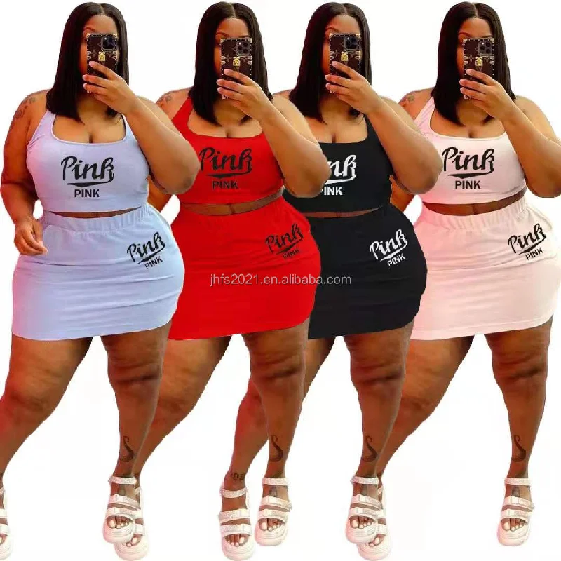 J&H fashion PINK printed plus size sexy summer two piece skirt set casual women's breathable tank tops skirt set club wear lavender tank top J&H fashion PINK printed plus size sexy summer two piece skirt set casual women's breathable tank tops skirt set club wear lavender tank top