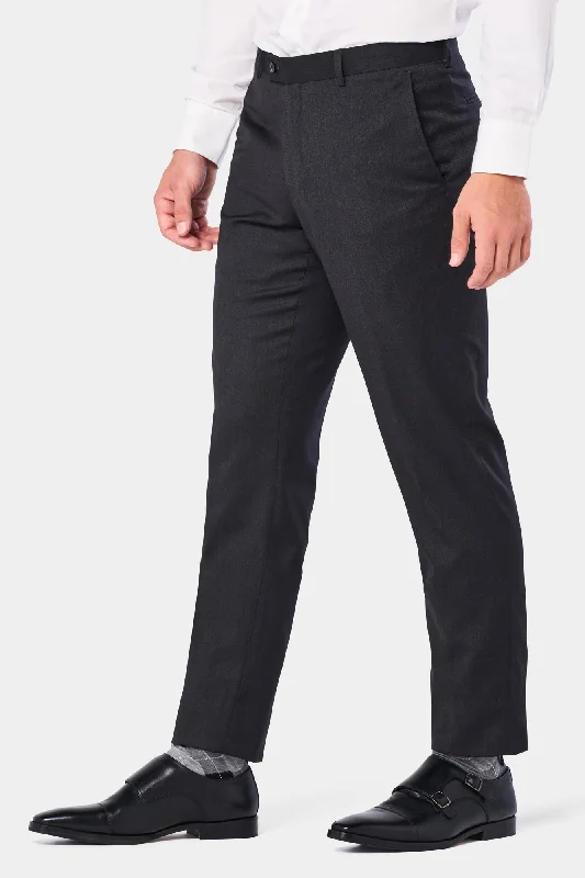 Charcoal Gray Pants Slim-Fit Khaki Pants