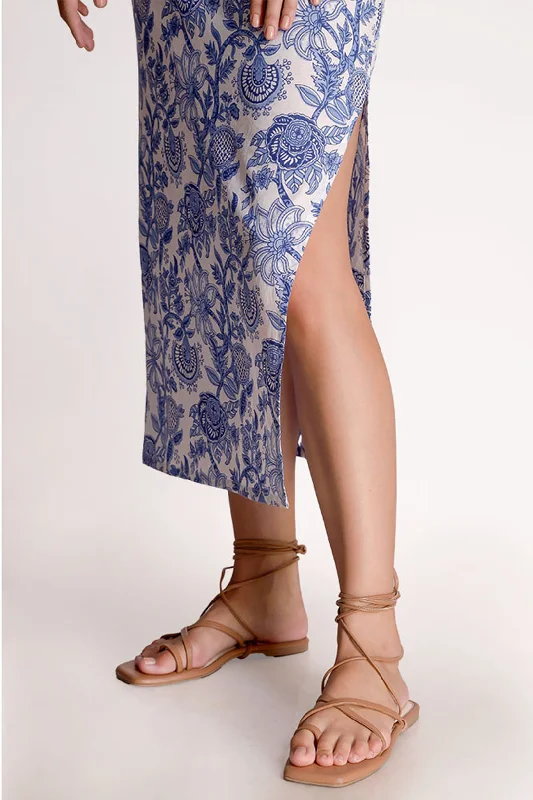 Floriana - Porcelain Print Skirt athletic skirt fit