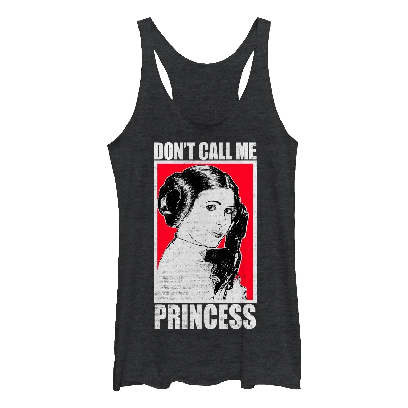 Women's Star Wars Bold Don't Call Me Princess Leia Racerback Tank Top sequin tank top Women's Star Wars Bold Don't Call Me Princess Leia Racerback Tank Top sequin tank top