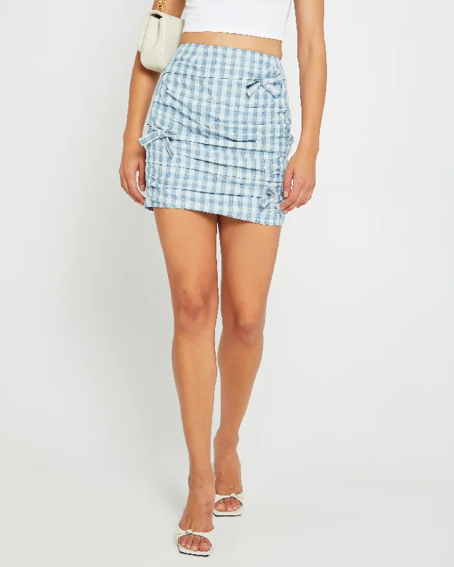 Petra Mini Skirt flowy skirt hem