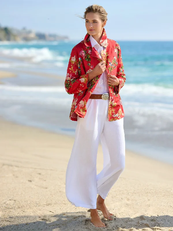 Clea Linen Twill Pant Slim-Fit Leggings