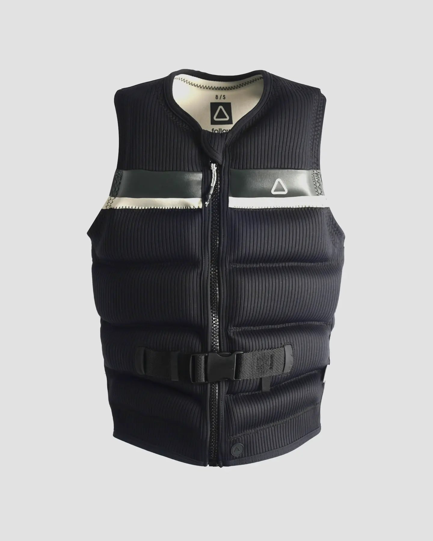 Follow Signal Ladies Life Jacket - Black Satin Fabric Silk Fabric Chiffon Fabric