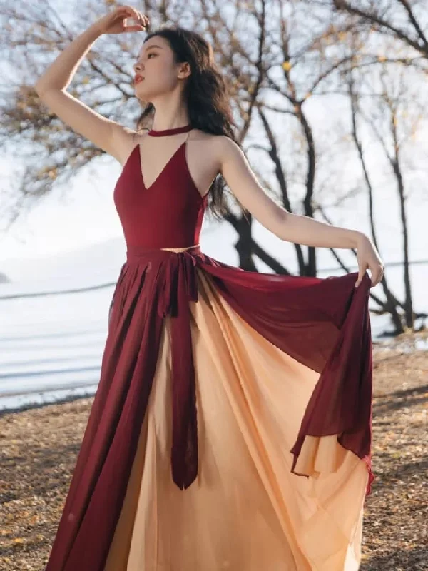 YOSIMI Elegant 3 Piece Outfit Sleeveless Padded Top and Maxi Party Dress 3205 Tunics Prom sequined