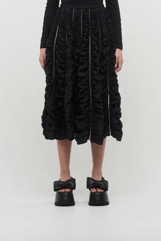 Melitta Baumeister Ruched A-Line Skirt silk skirt lustrous