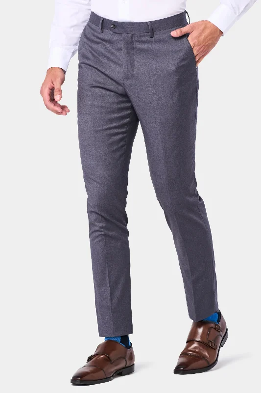 Medium Gray Pants Chic Checkered Pants