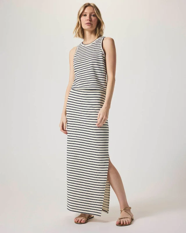 Whitney Stripe Maxi Skirt corduroy skirt durable